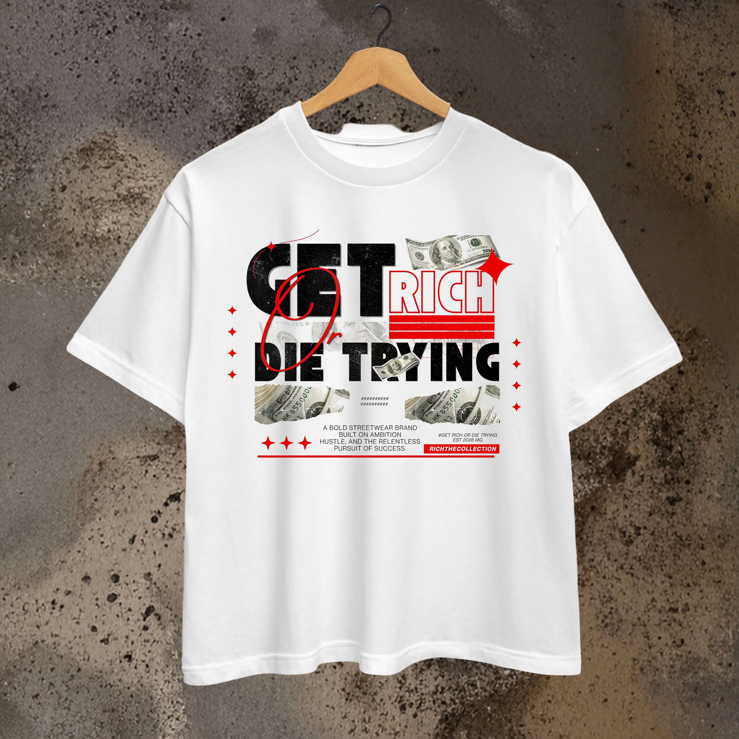 希少品　Deemi Dying To Get Rich GET RICH (Oversized) – RichTheCollection